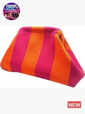 Woven Crochet Clutch Purse Straw Beach Handbag Evening Bag